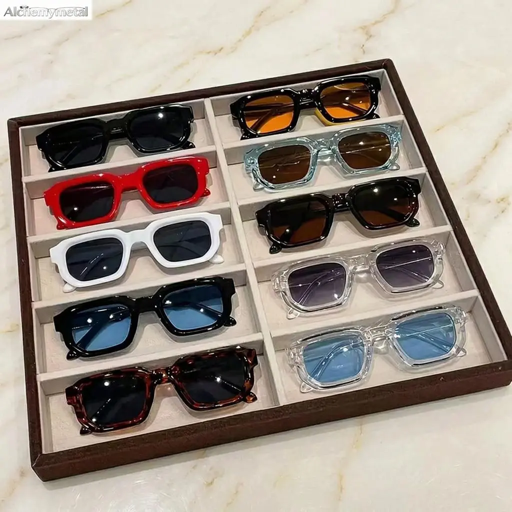 Y2K Rectangle Sunglasses for Women Men Retro Chunky Square UV400 Anti Glare Frame Shades party glass stylish casual gym bike biking safety plastic sporty summer sport lightweight tr90 fashionable rectangular trendy fishing lens mirror aviator smart