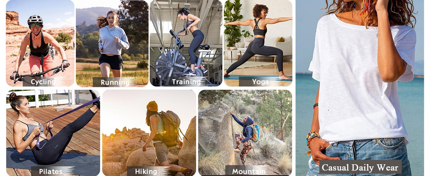 Danedvi Womens Elegant Trendy Open Back Comfy Loose Fitting Workout Casual Yoga T-Shirt Summer Gym Tee