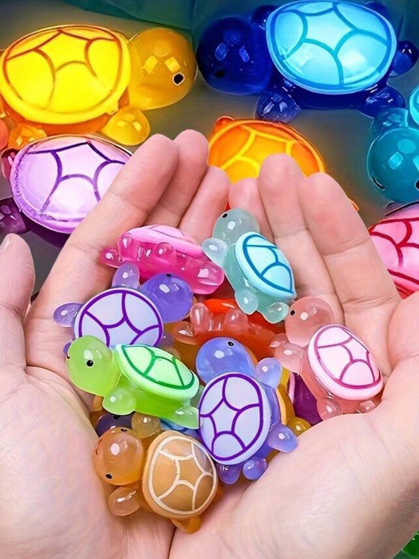 30pcs Glow-In-The-Dark 3D Turtle Figurines, Colorful, Translucent Plastic Decorations For DIY Crafts, Party Favors, Beach-Themed Events, Christmas and Halloween Decorations, Turtle Designs, Gifts For Children, Animal Figurines 30pcs Glow-In-The-Dark 3D Turtle Figurines, Colorful, Translucent Plastic Decorations For DIY Crafts, Party Favors, Beach-Themed Events, Christmas and Halloween Decorations, Turtle Designs, Gifts For Children, Animal Figurines