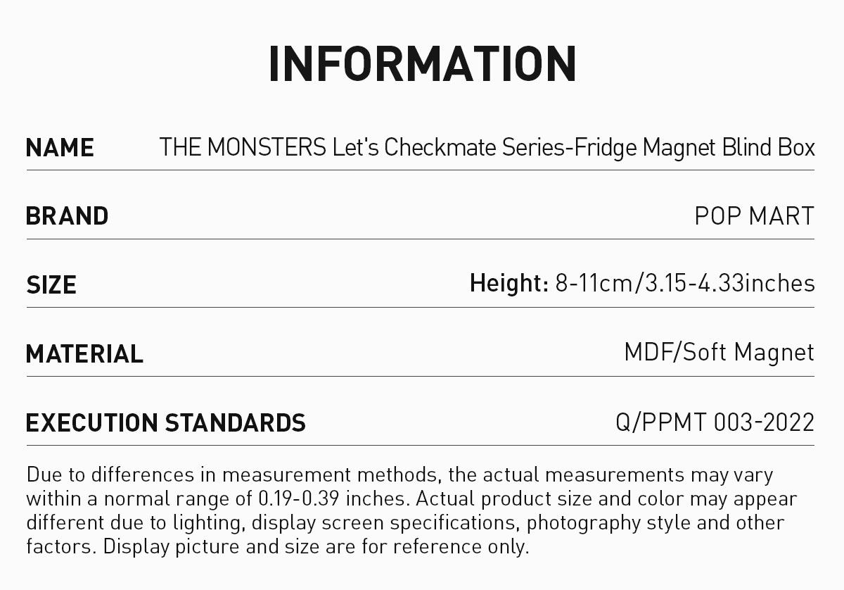 THE MONSTERS Let's Checkmate Series-Fridge Magnet Blind Box