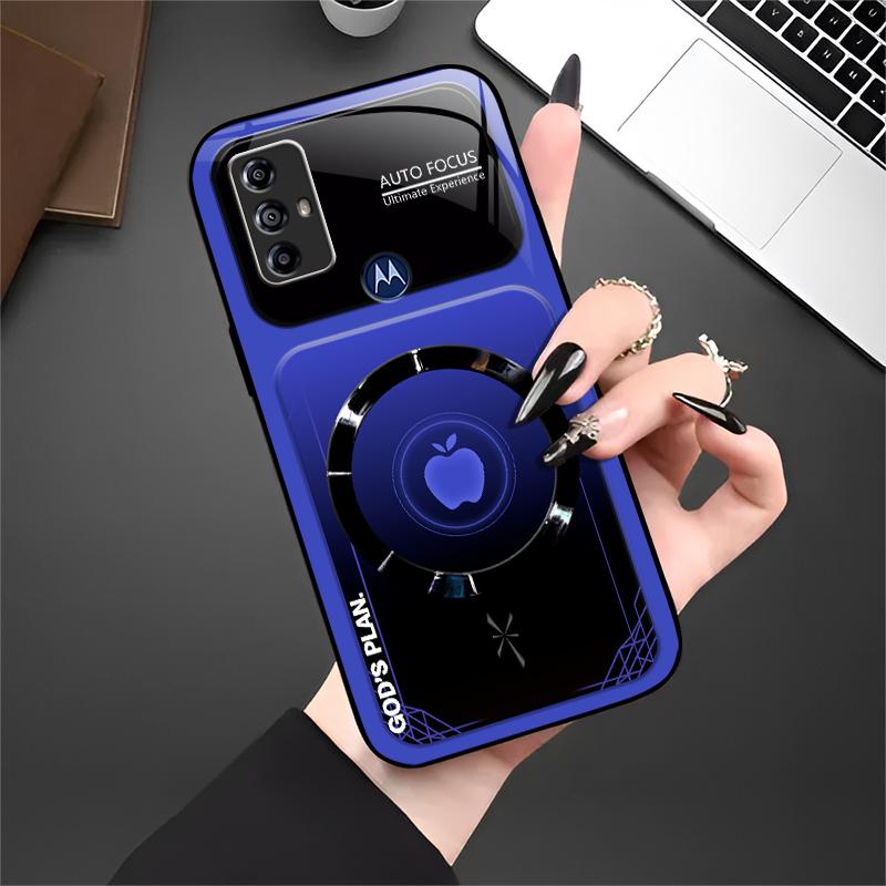 “God’s Plan” MagSafe phone case — neon cyberpunk faith magnetic cover for Motorola Moto G Power (2022) — 975 tiktokshopspringglowup