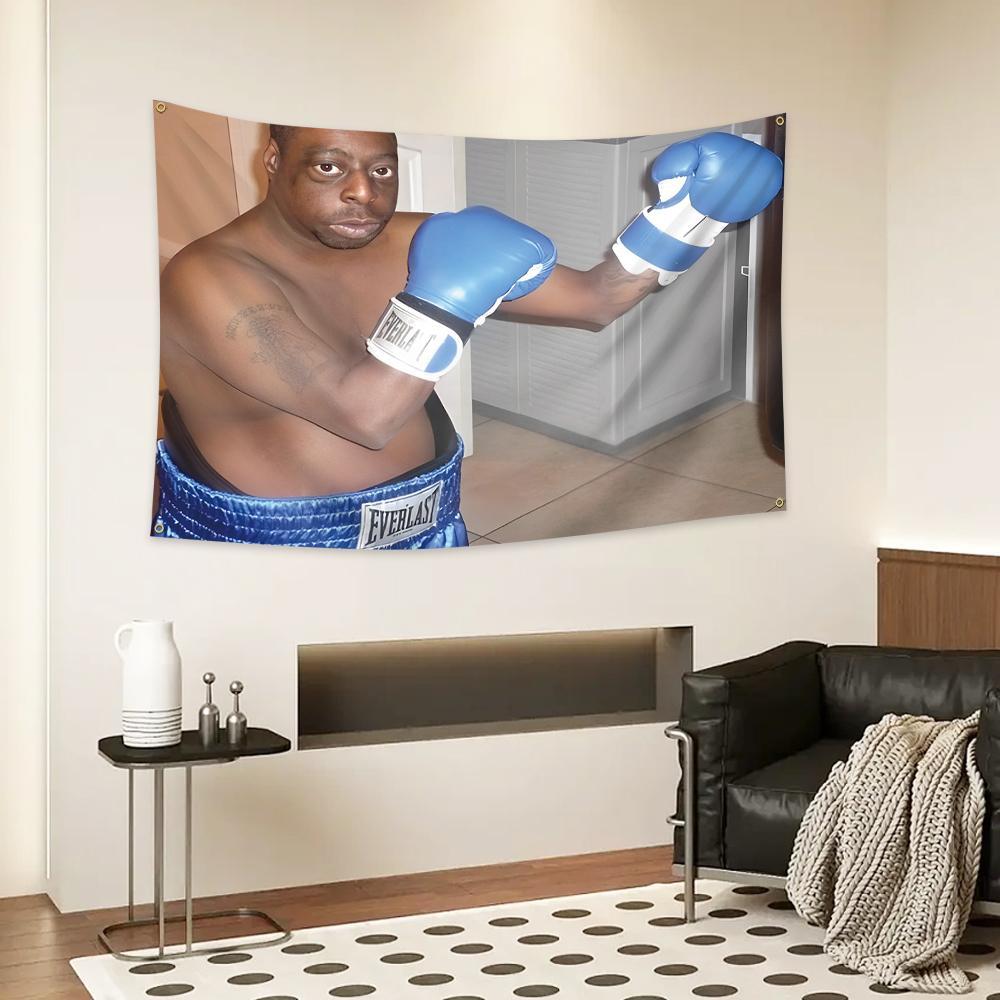 Boxing Themed Pattern Backdrop, 3'x5' Boxing Themed Backdrop, Party Decoration Supplies, Event Decor for Home, Garden, Room, Dorm, Man Cave, Banners