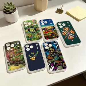 T-Teenages-w-Mutants-N-Ninjas-Turtles Phone Case Transparent IMD For IPhone 17 16 15 14 13 12 11 PRO MAX PLUS Soft Cover