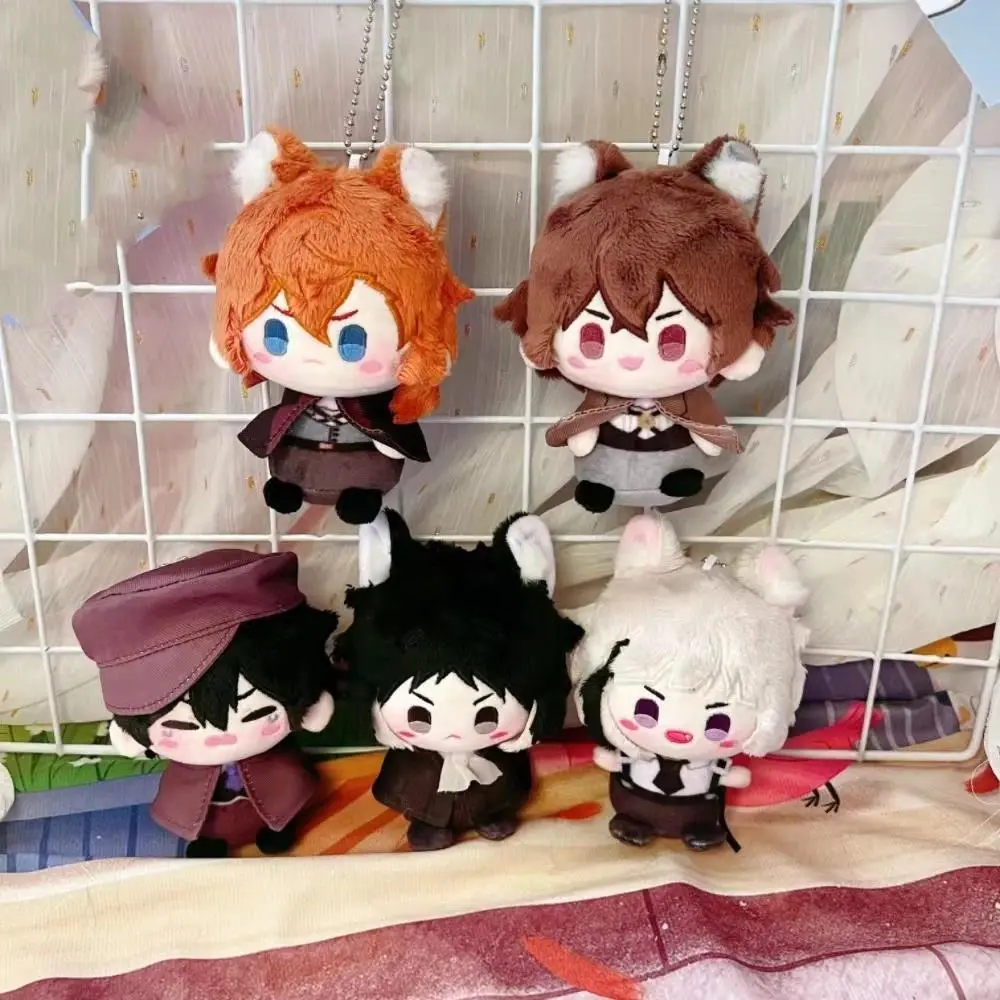 Original Bungou Stray Dogs Plush Pendant Akutagawa Ryuunosuke Nakahara Chuuya Nakajima Atsushi Edogawa Ranpo Animation Dolls Gif