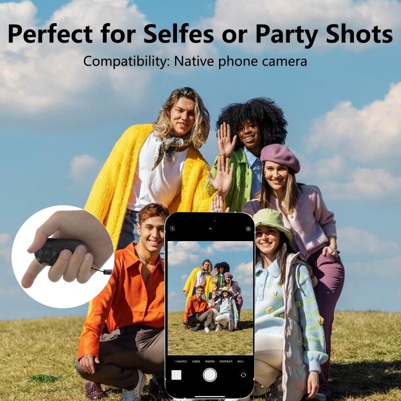 Bluetooth-compatible Remote Control for Short Videos, Page Turning, Volume Control, Camera Shutter, Multi-System Hands-Free Phone Handle, 2026 Upgrade Version