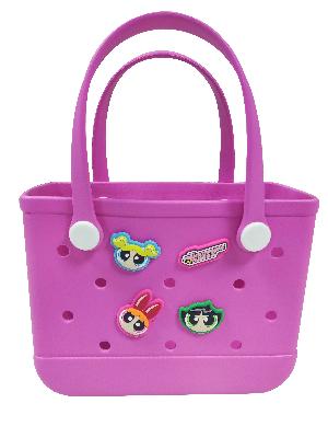 【Easter Gift basket】POWERPUFF GIRLS Easter Egg Hunt Bag with Handle Stylish Tote Bag Easter Gift Basket For Kids Teenagers Outdoor Picnic Party#Summervibes