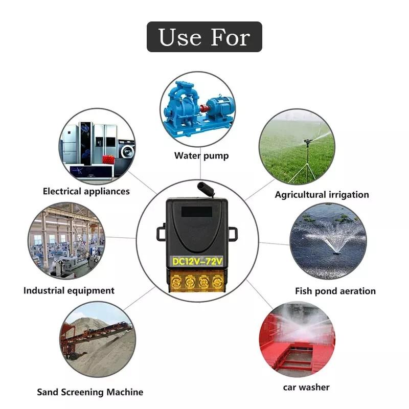 Universal 433Mhz Remote Control Wireless Switch DC 9V 12V 24V 72V 30A Remote Relay