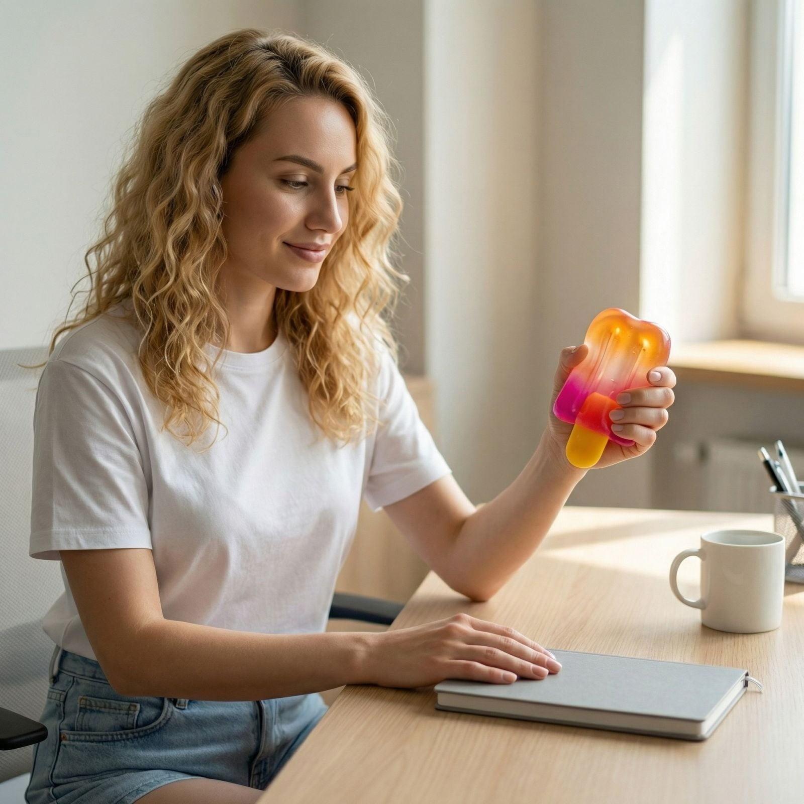 Ice Cream Squeeze Squishy, Summer Sensory Stress Relief, Easter Basket Stuffers, Party Favors for Anxiety Relief, Birthday Gift
