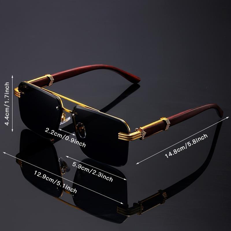 2026 Unisex 4-Piece Vintage Stylish Retro Square Sunglasses, Oversized Double Bridge Lightweight Eyewear, Classic Versatile Frames for Party & Casual Wear, Men's Women's Fashion Accessories, Vintage Sunglasses, Stylish Sunglasses