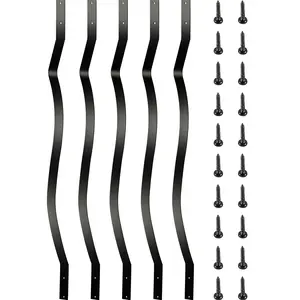 fathersdaygift VEVOR Deck Balusters, 26 Pack Metal Deck Spindles, 32.25x1 Staircase Baluster with Screws, Iron Deck Railing for Wood and Composite Deck, Stylish Baluster for Outdoor Stair Deck Porch