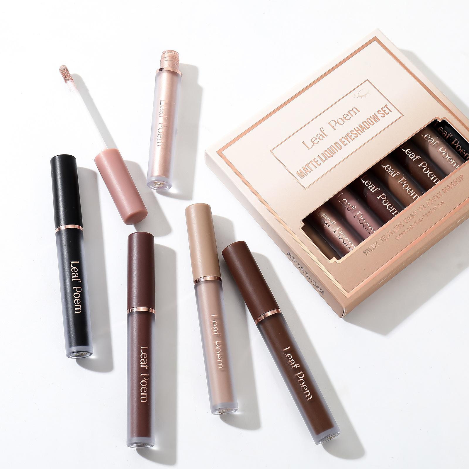 Women's 8-Shade Matte Liquid Eyeshadow Pen Kit - Velvety Mist Texture, Waterproof, Smudge-Proof, Blendable, Flawless Smooth, Long Lasting, 3D Eye Definition, Colorful Eyeshadow, Easy Beauty Products, Essential Cosmetic Set for Adults