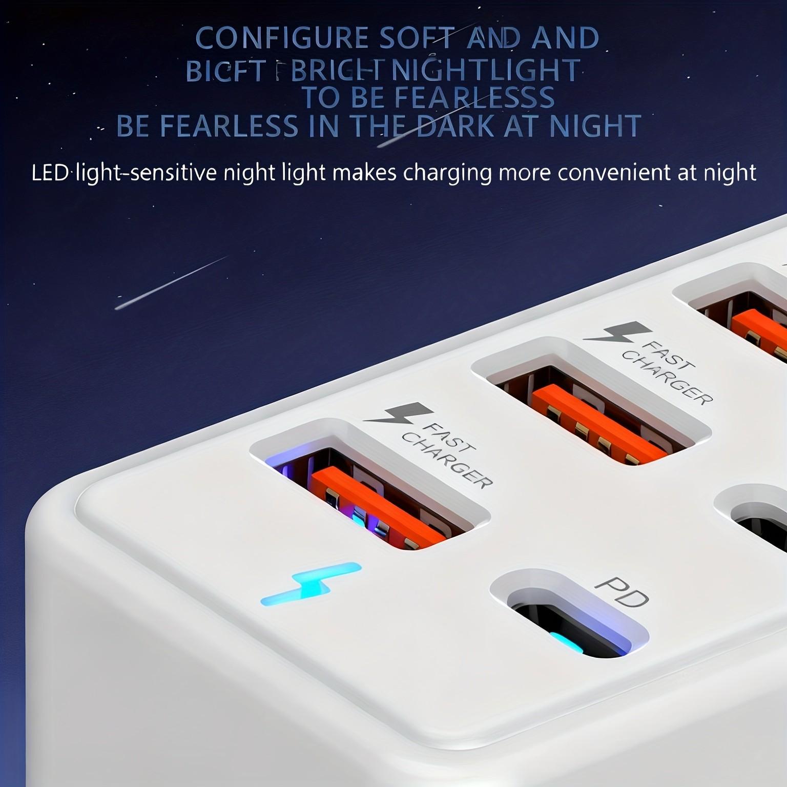 12-In-1 66w Fast Charging Station, 6 USB Ports + 6 Type-C PD Fast Charge Ports, Compatible with iPhone, Macbook, Laptop, Phone, Tablet, Game Console