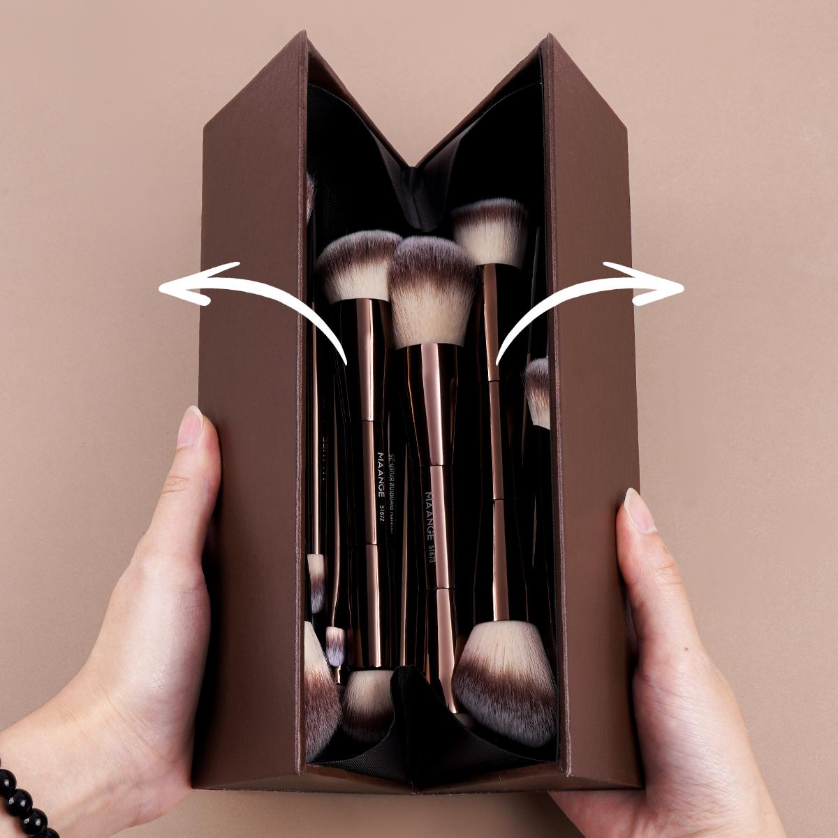 MAANGE Multi-Use Makeup Brush Set, 7-Count Ergonomic Cosmetic Brushes, Face Makeup Brushes for Blush, Contour, Highlighter and Concealer, Makeup Blending Brushes and Professional Facial Detailing Tools for Women and Girls #GLOBAL PICKS