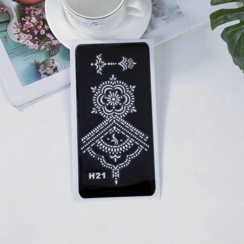 Tattoo Stencil & Henna Paste Kit, Natural Temporary Tattoo Cream, Waterproof Body Paint Stencils, Unisex Small Tattoo Stickers