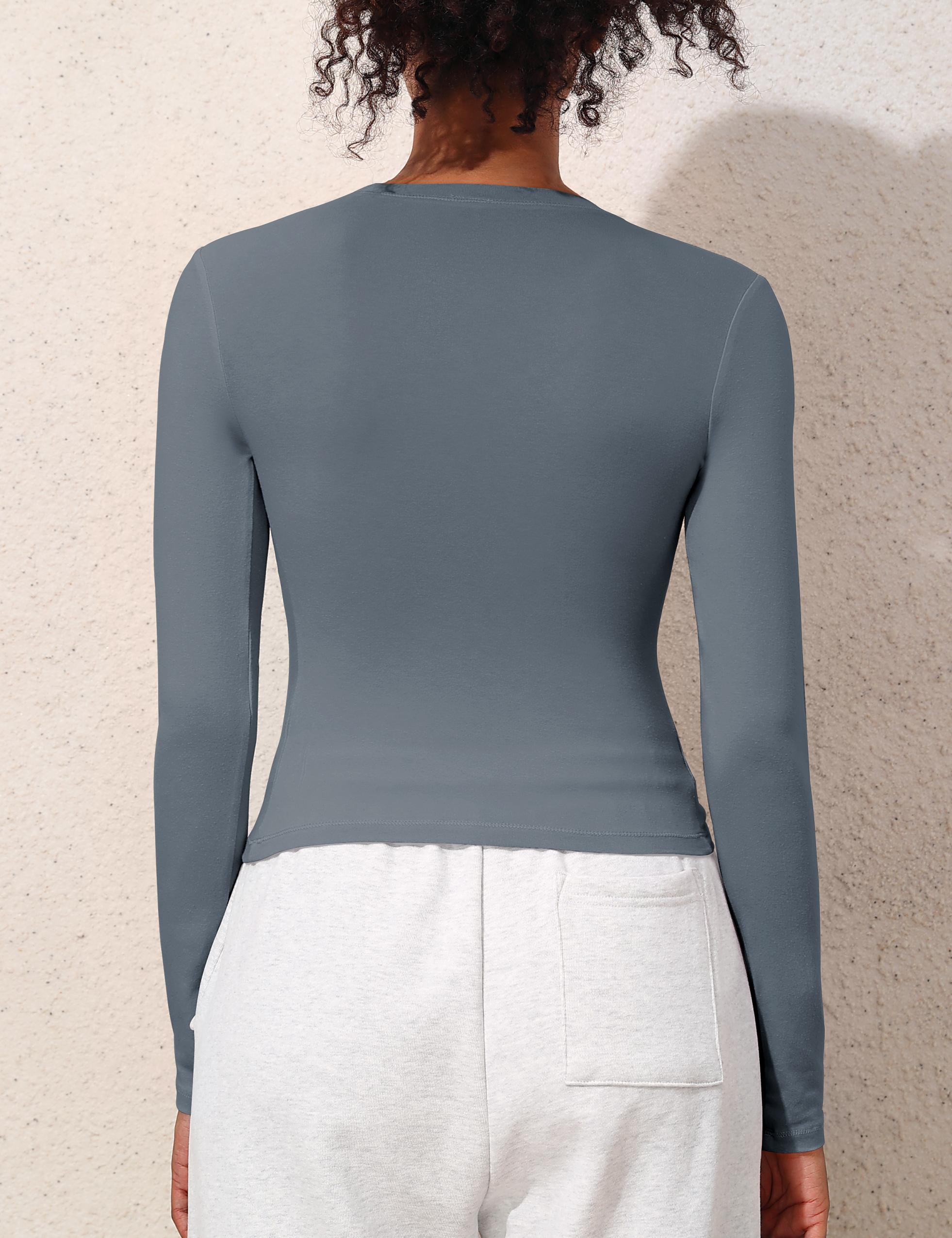 Hilor Women's Long Sleeve T Shirts Crew Neck Tight Fitted Tee Tops Basic Going Out Tops Crop Y2K Clothes Hilor Women's Long Sleeve T Shirts Crew Neck Tight Fitted Tee Tops Basic Going Out Tops Crop Y2K Clothes