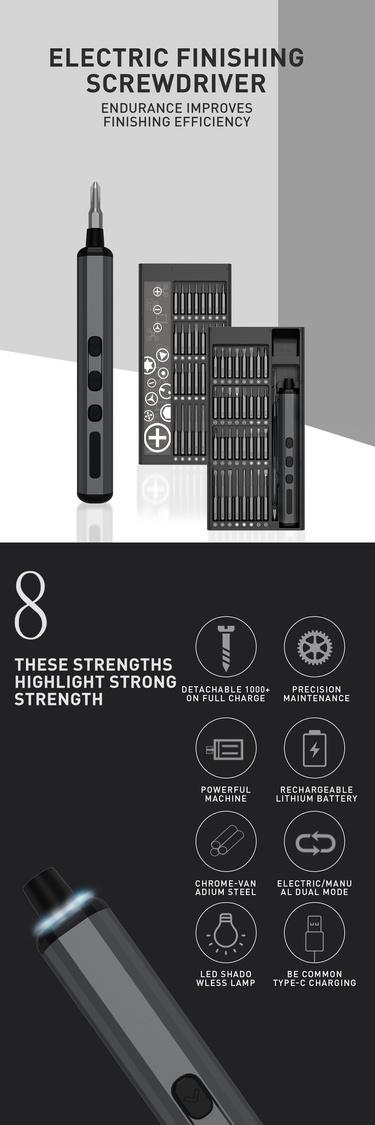 VMAN 68-Piece Mini Cordless Electric Screwdriver Kit for Home Repairs - Ergonomic, Versatile, Compact, Includes tools gadgets Springtok