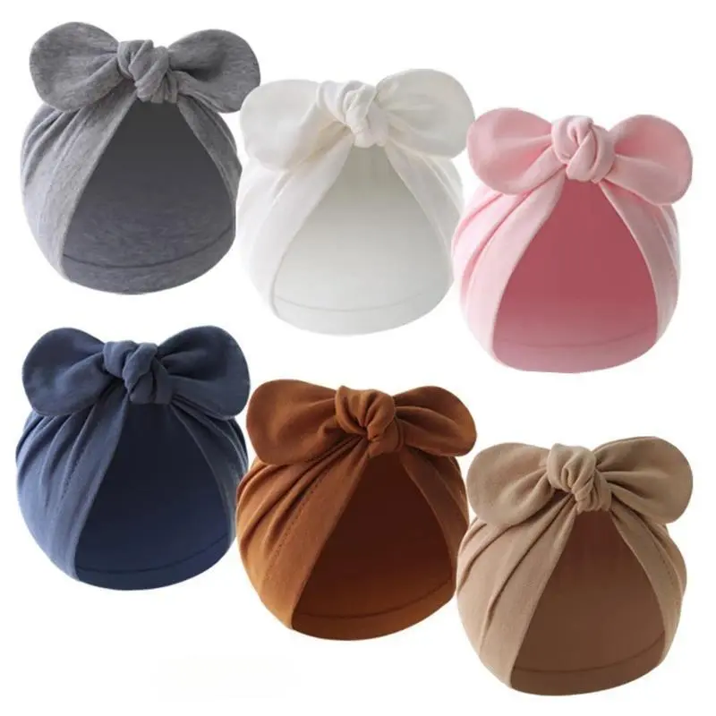 Knotted Bow Turban Beanie - Soft Aesthetic Stretch Fabric Hat, 1 Size, Breathable, Cozy Sports & Outdoor Hat with Cozy Vibes, Effortless Cute Style & Instant Charm for All-Day Comfort