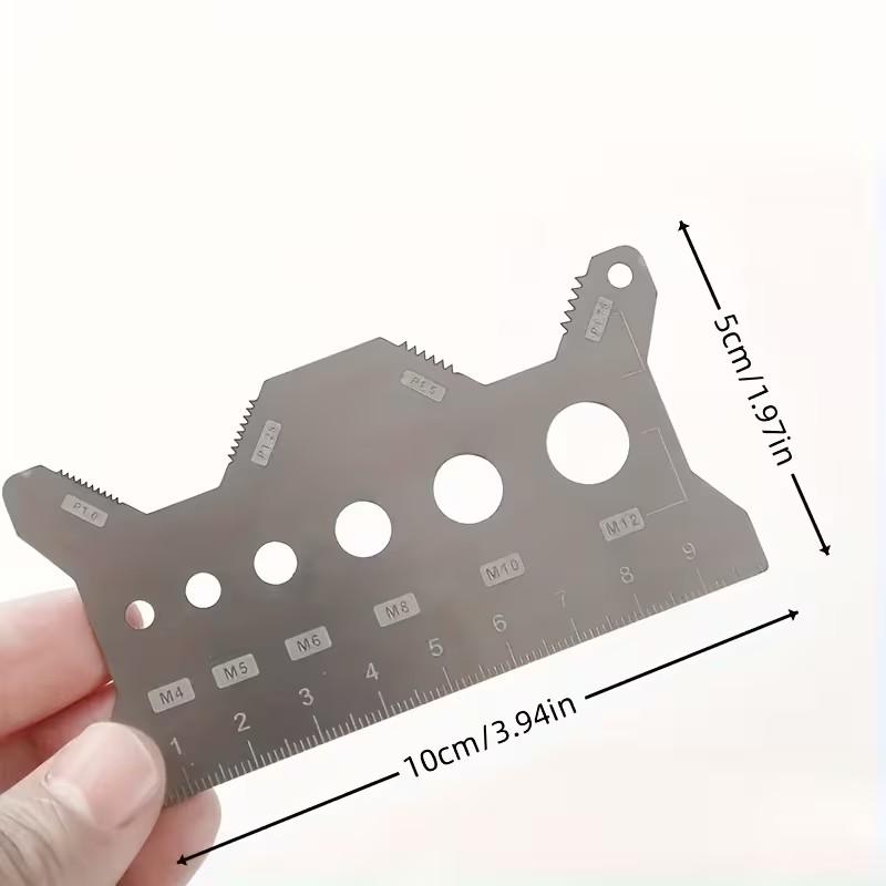 Stainless Steel Screw & Bolt Measuring Caliper, Precision Thread Gauge with Micrometer Scale, Durable Industrial Measurement Tool