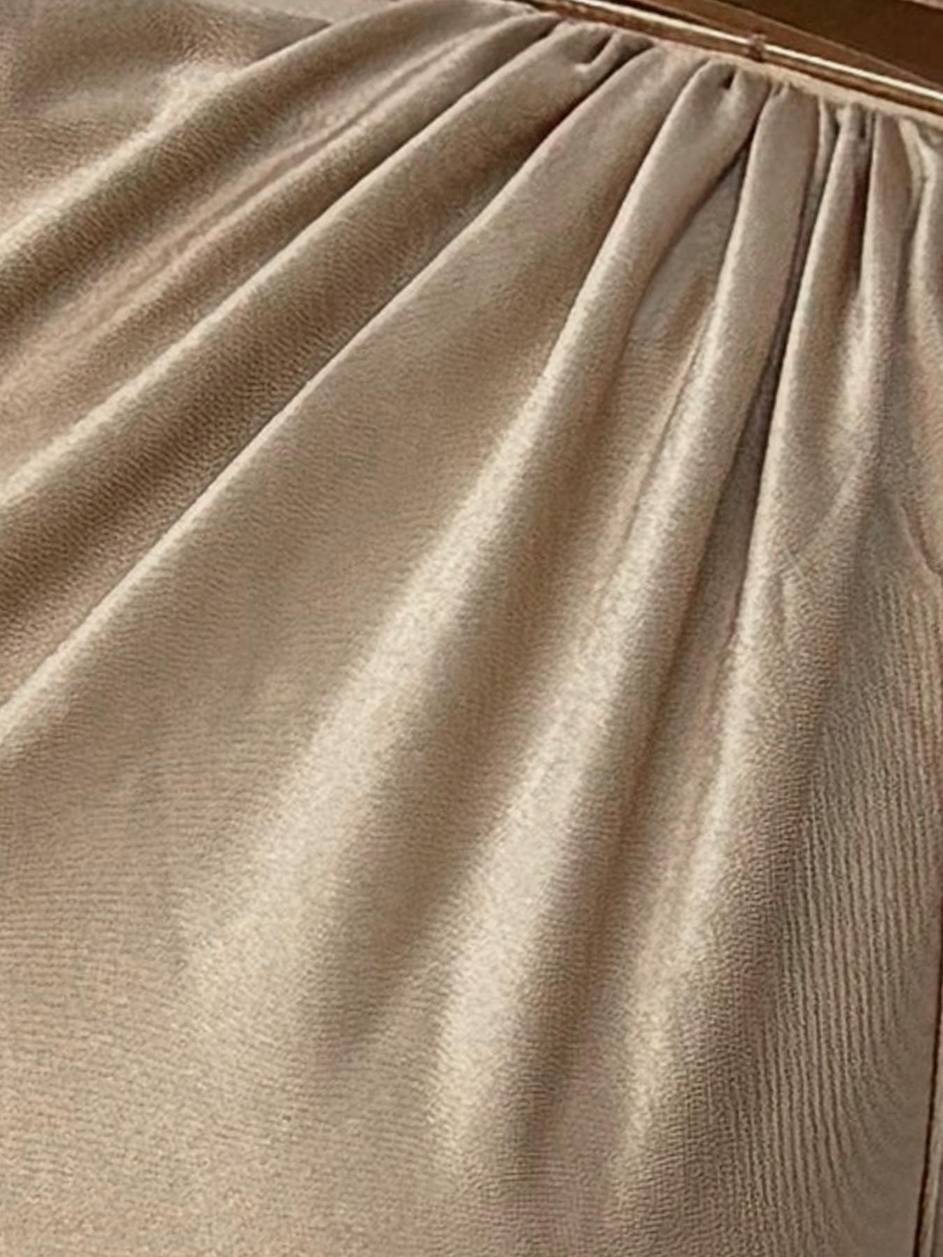 Summer Champagne Color Asymmetric Metal Buckle Dress, Sleeveless Cut Ruched Waist Long Dress, High-End Knit Satin Evening Gown, Slimming Flowy Dress, Formal Chic Formal Wear