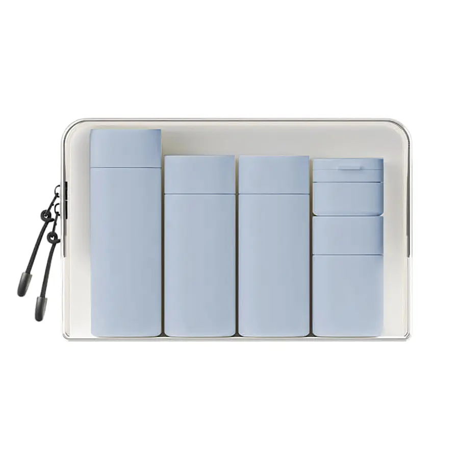 Travel cosmetic bottle set, leak proof portable container for cosmetics and toiletries, durable plastic storage solution, Makeup Cosmetic Storage, Luggage makeup organizers, Beauty Organizer