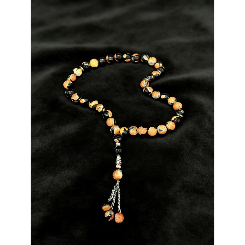 Natural Original Agate Prayer Beads, No Treatment Mala, Meditation Zen Bracelet