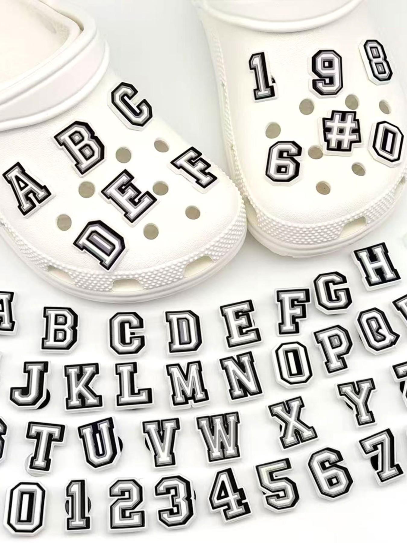 Initials Letter Shaped Shoe Charm, 1 Count Cute Shoes Accessories for Clog, Slippers, DIY Shoes Decorations for Festivals, Parties, and Birthdays