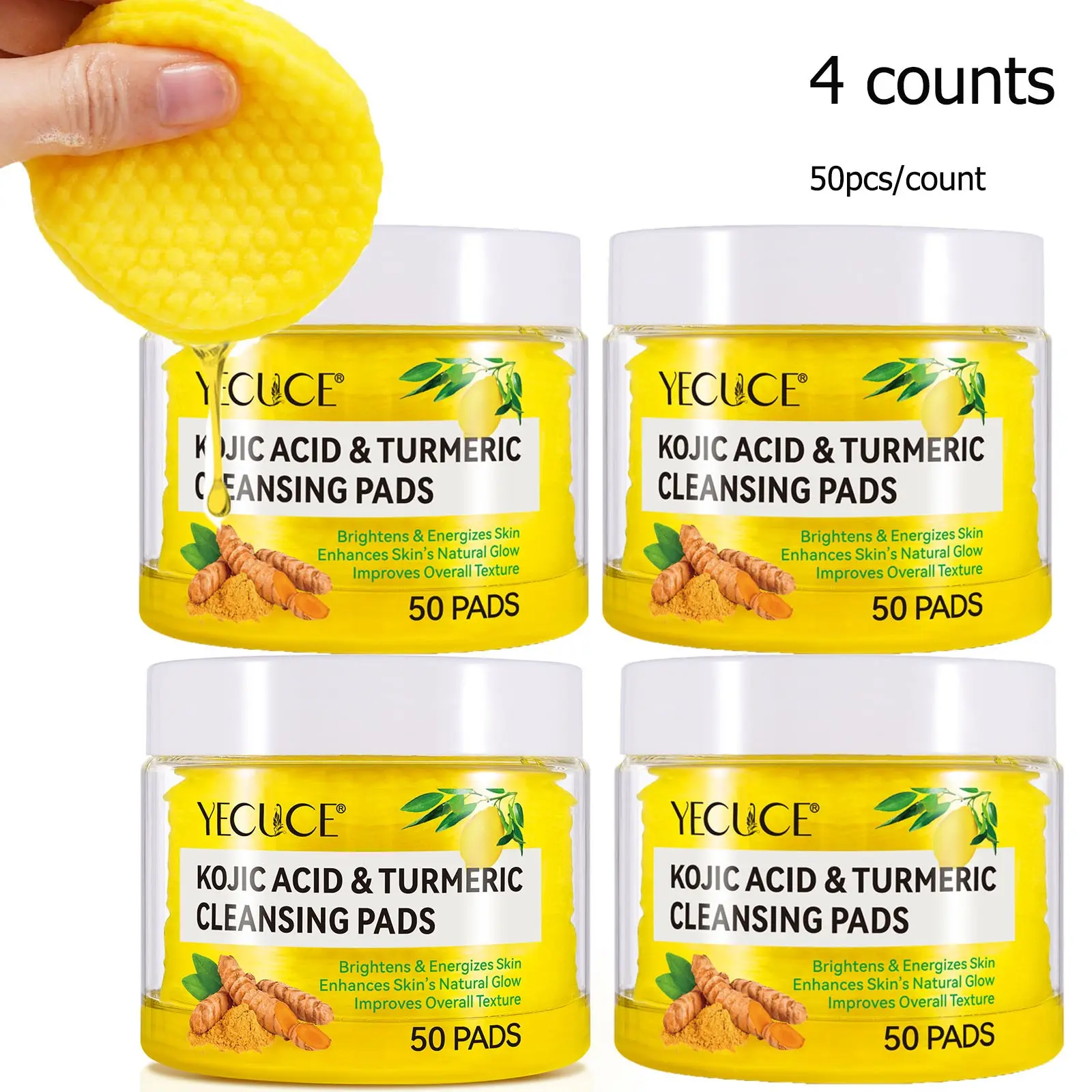 Kojic Acid & Turmeric Cleansing Wipes – Kojic Acid + Turmeric + Vitamin B5 + Vitamin C. Gently Exfoliates, Fades Dark Spots, and Brightens Dullness. Deeply Cleanses – Restores Skin Vitality and Natural Radiance.Reveals Brighter, Healthier Skin.