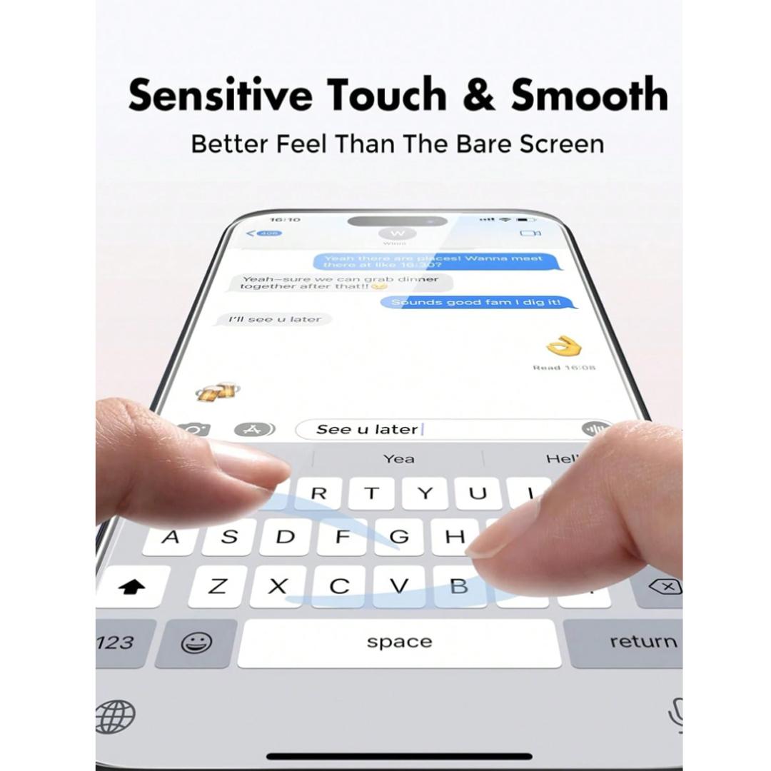 3Pcs Tempered Glass Compatible With iPhone17 Air 16e 15 14 13 12 16 Pro Max Screen Protector Compatible With iphone 11 13Mini 7 8 14 Plus SE X XS 14Pro Phone Screen Protector, Phone Accessories Waterproof Shockproof Anti-Fall Anti-Fall Scratch Resistant