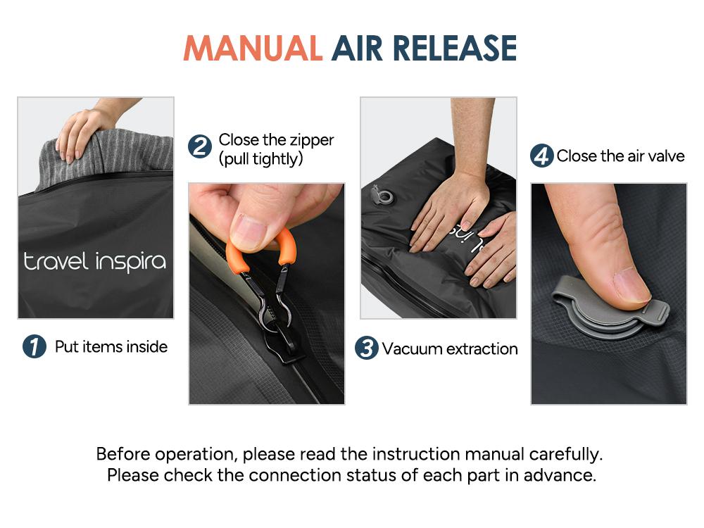 Travel Inspira Vacuum Bags with Pump | Ultra Durable Nylon Space Saver Compression Bags, IP67 Airtight Seal, Reusable Lightweight for Travel Luggage Backpack Outdoor, Light Black 2 Pack, TikTokShopSpringGlowUp Travel Inspira Vacuum Bags with Pump | Ultra Durable Nylon Space Saver Compression Bags, IP67 Airtight Seal, Reusable Lightweight for Travel Luggage Backpack Outdoor, Light Black 2 Pack, TikTokShopSpringGlowUp