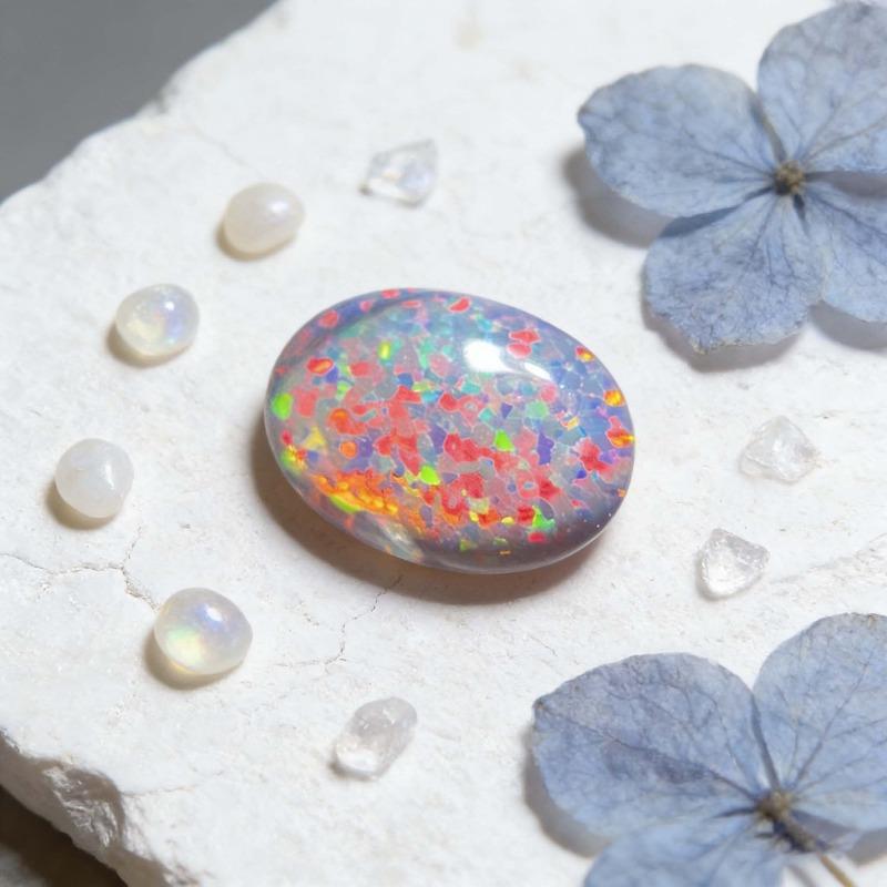 Natural Opal Cabochons Choose Oval or Pear - Colorful Loose Gemstones for DIY Rings.
