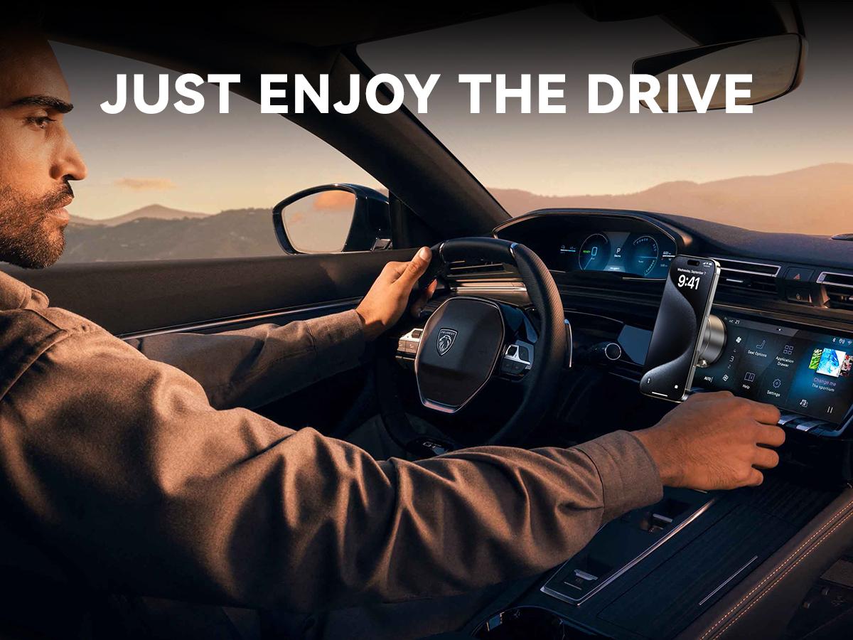 Vacuum Magnetic Suction Phone Holder,XO Upgraded 360° Adjustable Suction Cup Car Phone Mount,Hands-Free Cell Phone Holder for Car/Gym/Mirror/Smooth Surface,Compatible with iPhone 16/15/14/13/12 Series