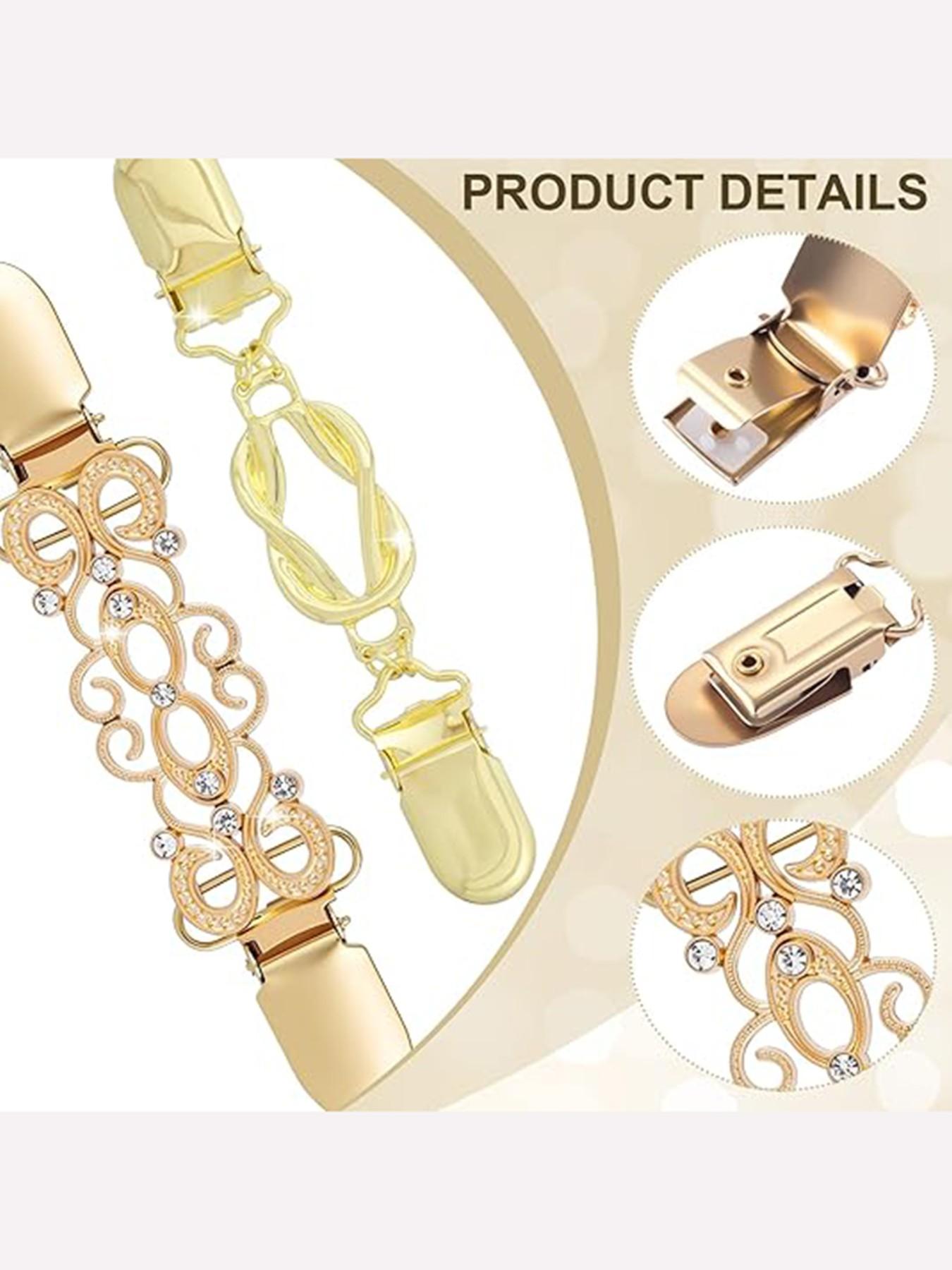 4-Piece Vintage Waist Cincher Set, Retro Sweater Dress Scarf Cardigan Clip, Women's Waist Trainer Belt, Unisex Design