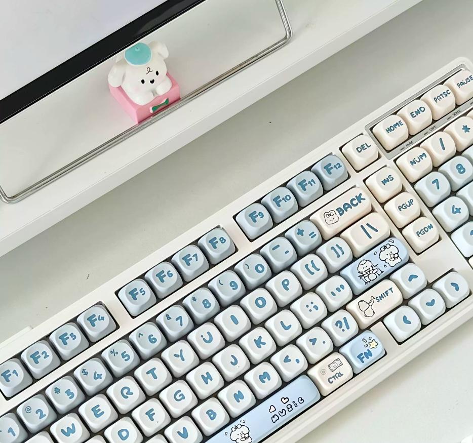 139-Key Band Puppy Theme Pbt Keycaps, Dye Sublimation Process, Moa Profile, Compatible with Mx Axis, for 61/64/68/87/96/104/108 Keyboards