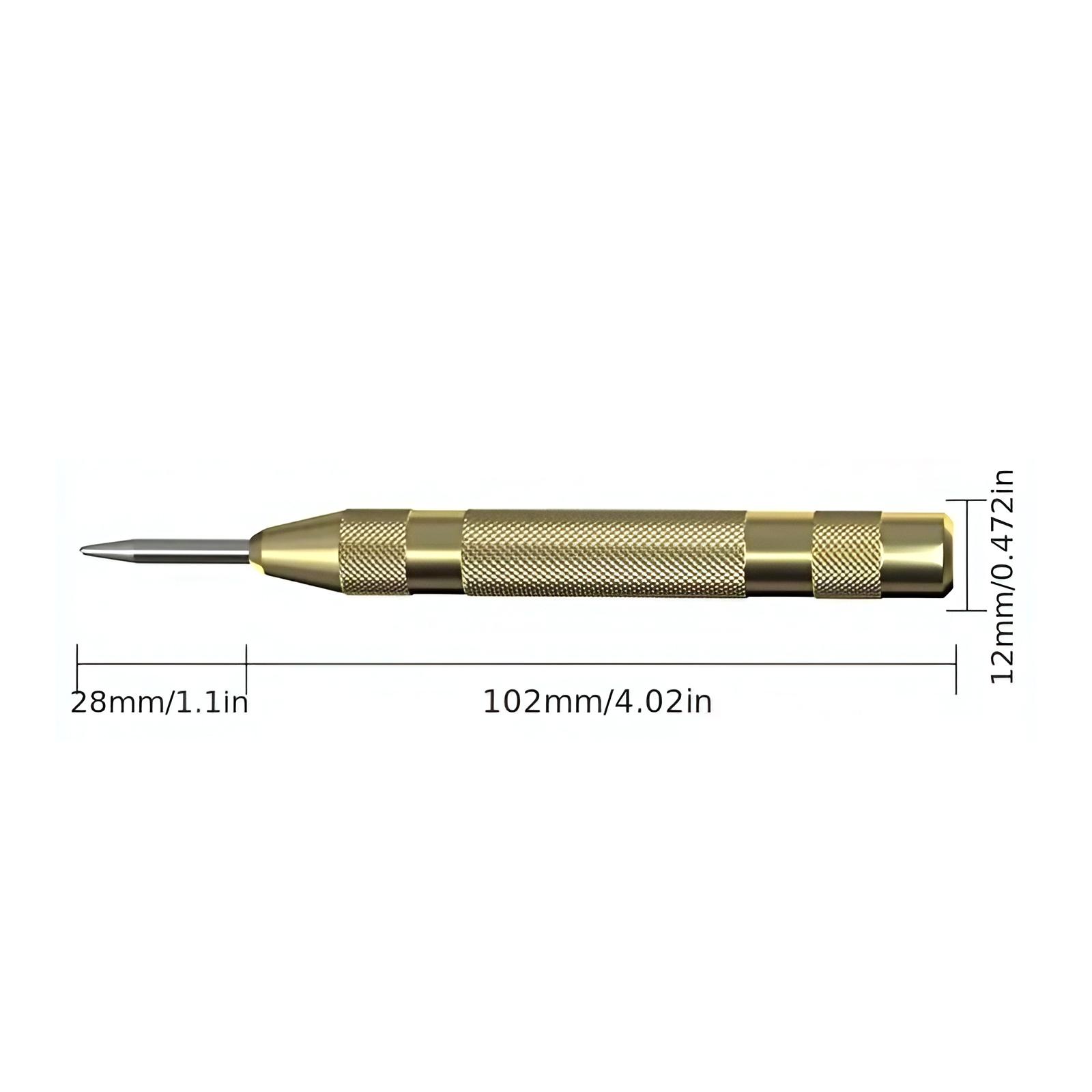 Multi-Functional Automatic Center Punch Set - Metal Positioning, Portable Heavy-Duty Impact Punch Tool for Industrial, Automotive, Home Use & Emergency Window Breaking