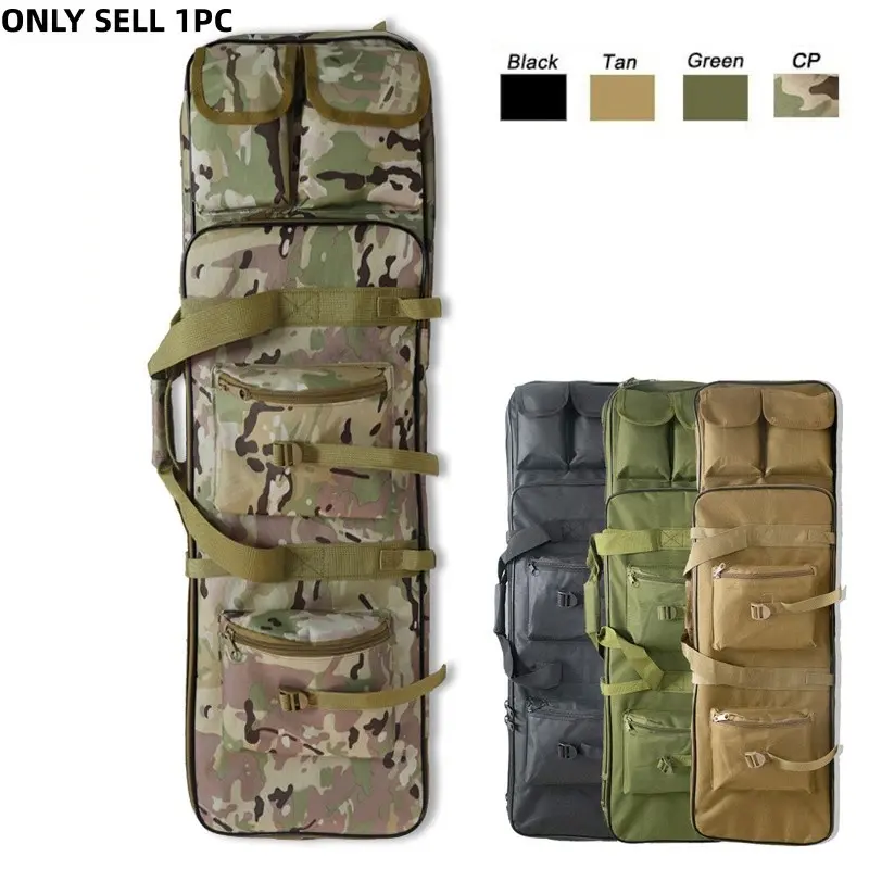 Multi-Pocket Soft Gun Case for Rifles and Shotguns, Durable Oxford Fabric Tactical Backpack, Adjustable Shoulder Straps, Long-Range Gear, Organized Storage