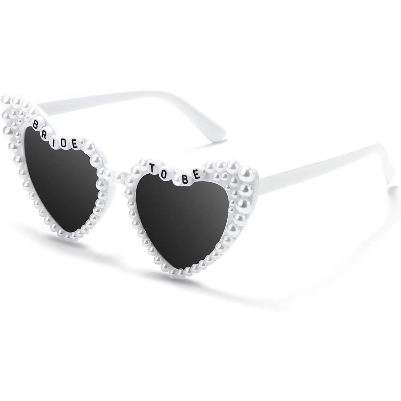 Heart Sunglasses, Bride to Be Glasses, White Vintage Pearl Sunglasses, Cute Bridesmaids Sunglasses, Bachelorette Party Favors, Bridal Shower & Wedding Engagement GiftsGift