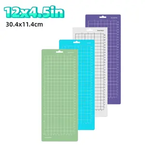 2PCS 12x4.5in PVC Engraving Machine Pad, Multi-Grip Cutting Mats for & Electronic Cutting Machines - Standard, Light, Strong, Fabric Grip, Sticky Cutting Mat, Durable PVC Material, Ideal for Precision Engraving & Cutting Tasks, Essential Tool Accessory