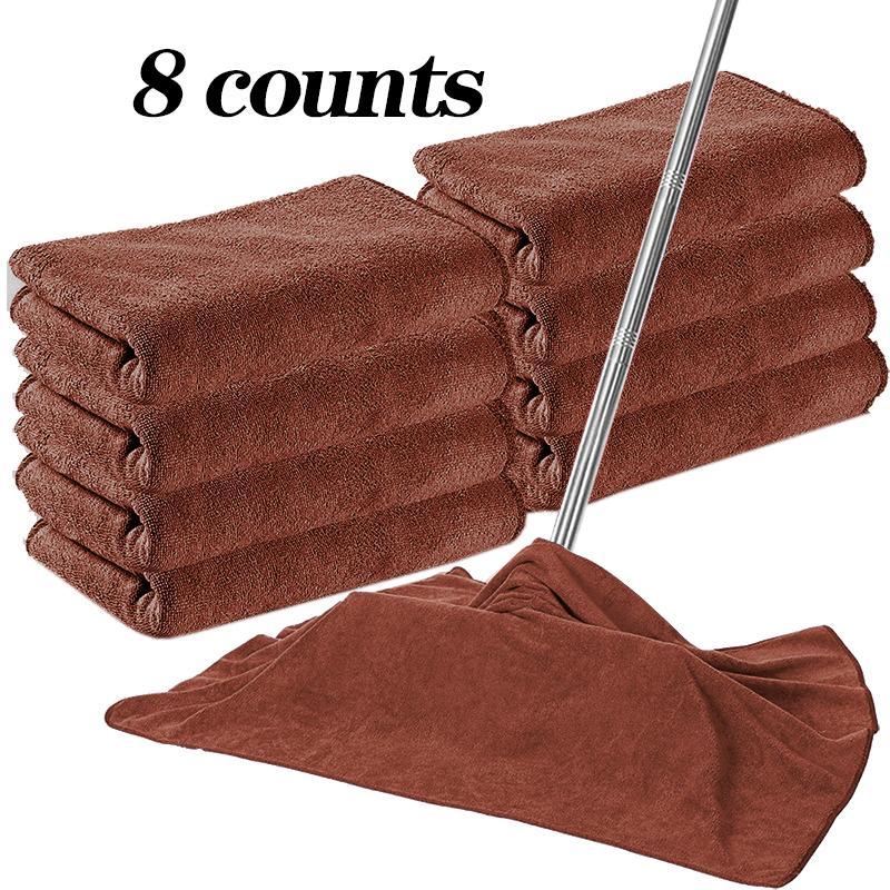 8/10/12 Pack Microfiber Towels, Reusable Kitchen Cleaning Towels, Soft Absorbent Car Wiping Cloths, Car Wash Microfiber Towel, Durable & Eco-Friendly