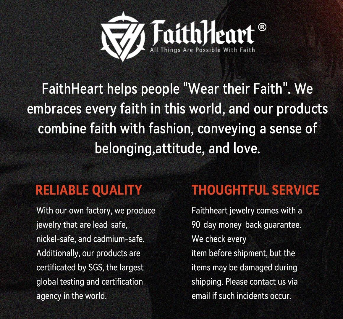 FaithHeart Saint Michael the Archangel Necklace Amulet Stainless Steel Father's day gift Jewelry For Men