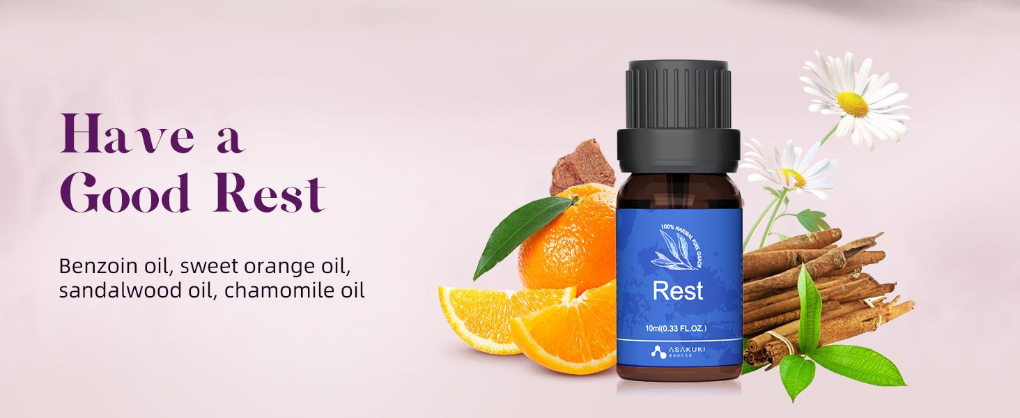 ASAKUKI 6*10ml Essential Oils Blends, Well-wishing kit for Diffusers Humidifiers Aromatherapy gift ideas Healthy Unwind Scented Healthcare Therapeutic Treatment Wellness Fitness Solution