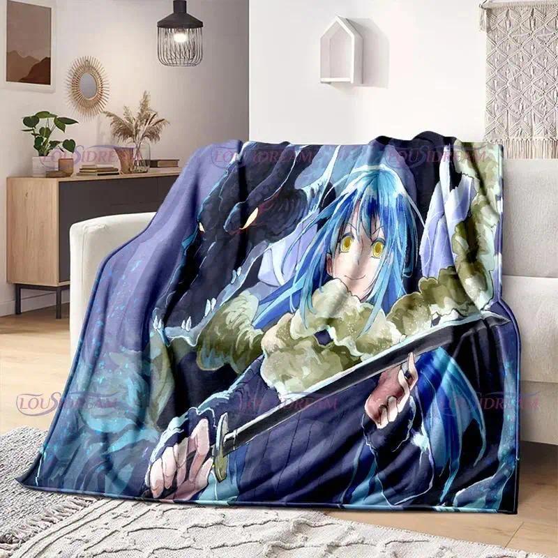 That Time I Got Reincarnated As A Slime Rimuru Tempest Anime Flannel Throw Blanket - Soft Warm All-Season Blanket for Sofa, Home Room & House Decor, Whimsical Home Decor Gift for Anime Fans Teens, Room Decor, Animal Print