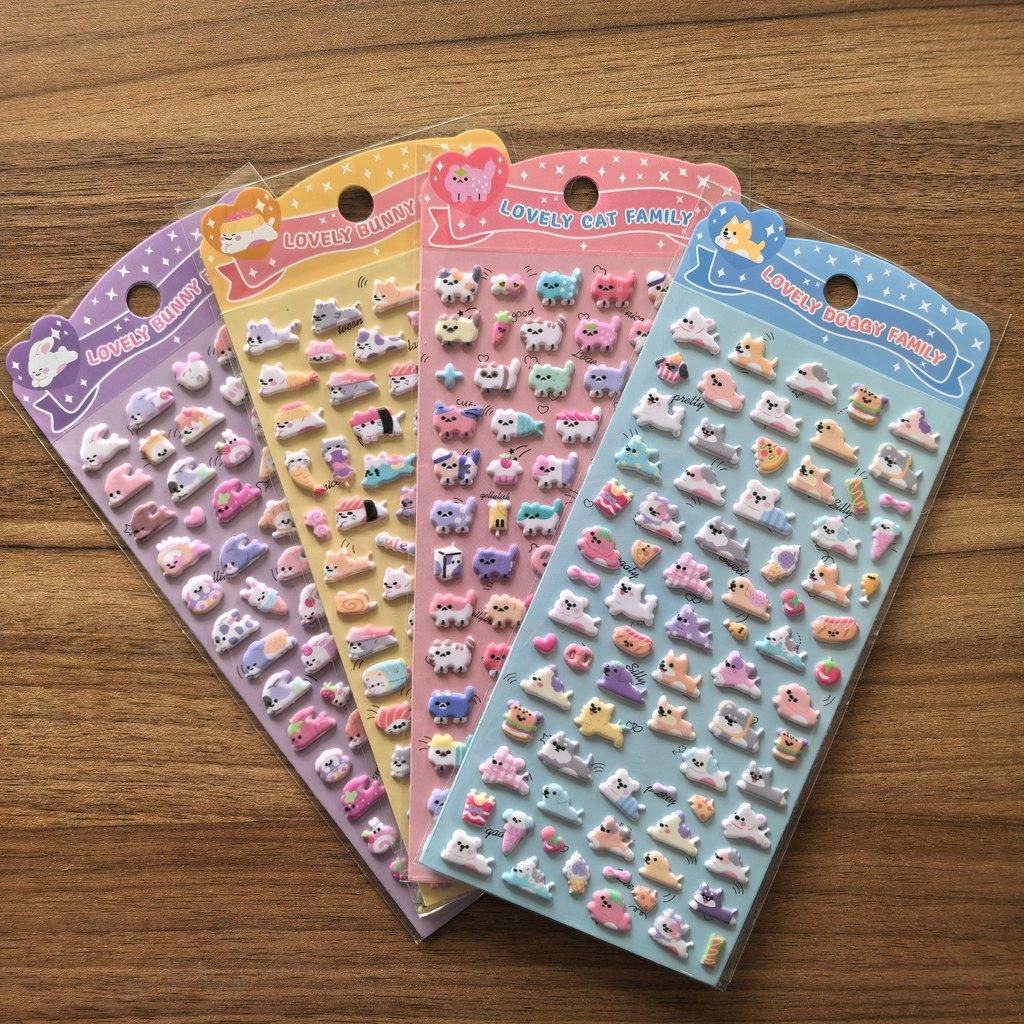 4-Pack Tiny Cute Mixed Element Funny Stickers - Vibrant Decor Embellishments for Water Bottles, Stationery & Daily Gadgets, DIY Sticker, Diary Sticker, Sticker Sheets, Sticker Packs