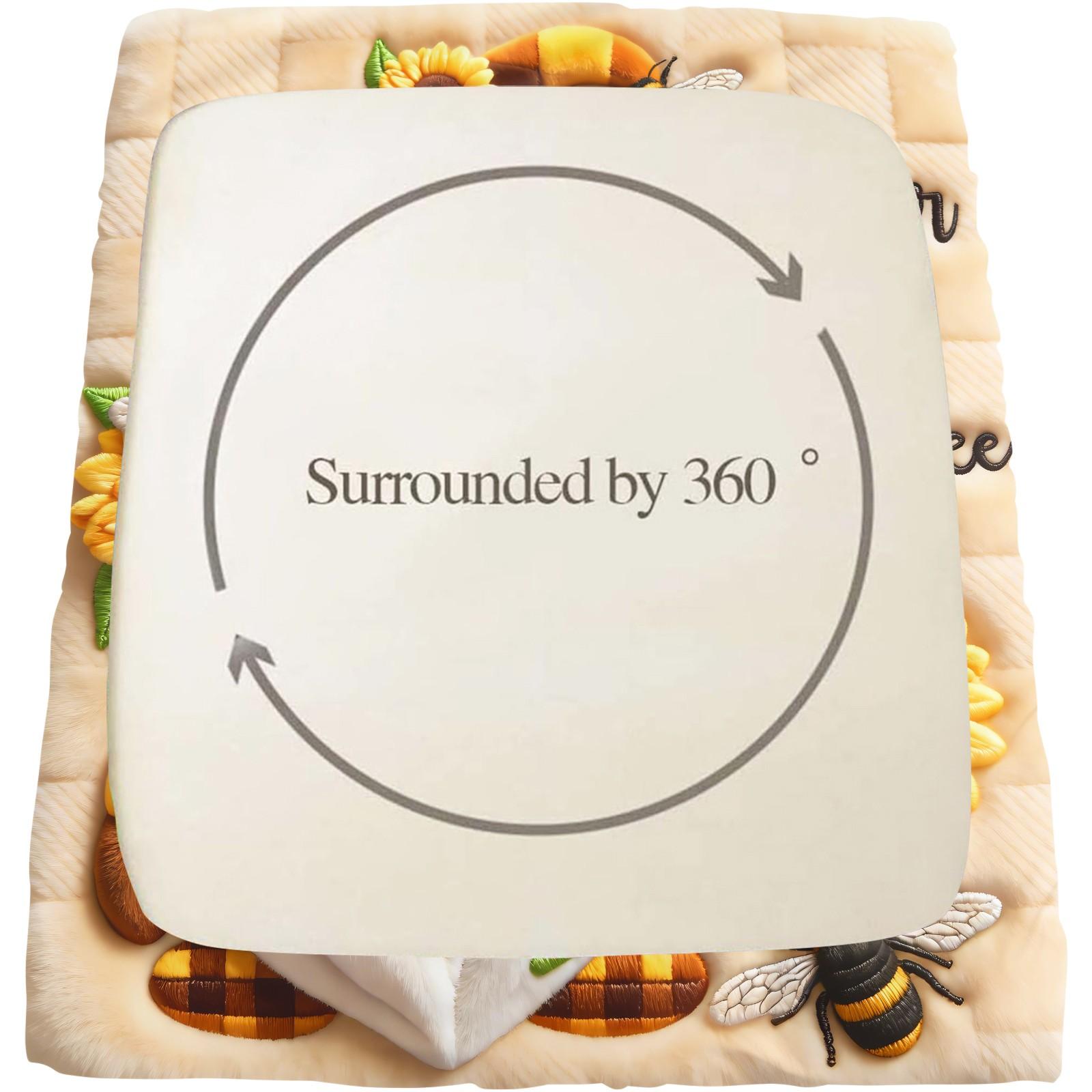 Cure-Style Sunflower Print Bed Sheet Set, Plush Warm Bedding with 2 Coreless Pillowcases, Cozy Bedroom Decor, Mattress Cover Clb452