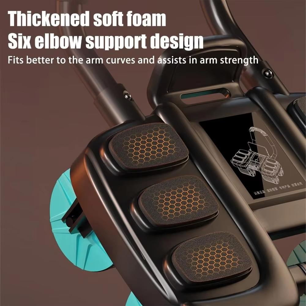 New Automatic Rebound Ab Roller Wheel with Elbow Support and Four-Wheel Design, Home Gym Core Exercise Equipment, Portable Fitness Rollers