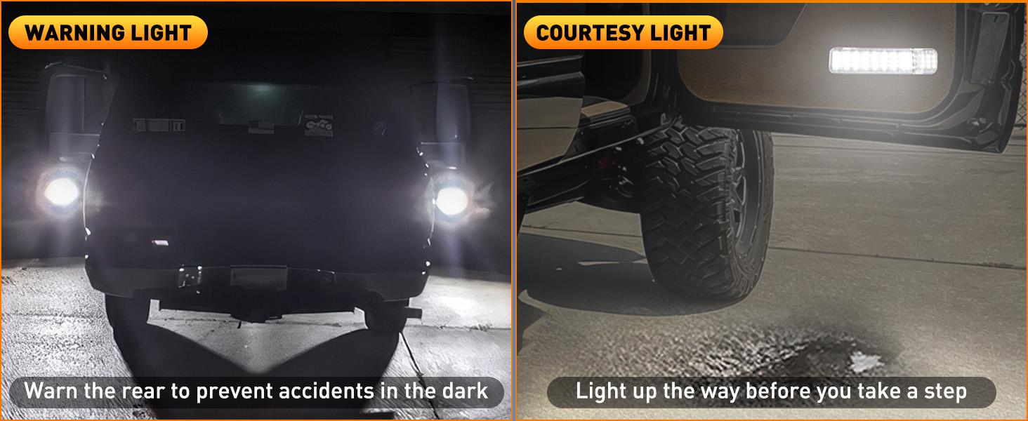 Nilight 2PCS LED Interior Door Panel Light Courtesy Lights White Beam Plug and Play Compatible with Chevy GMC C/K Silverado Sierra 1500 2500 3500 HD Suburban Cadillac Escalade Hummer