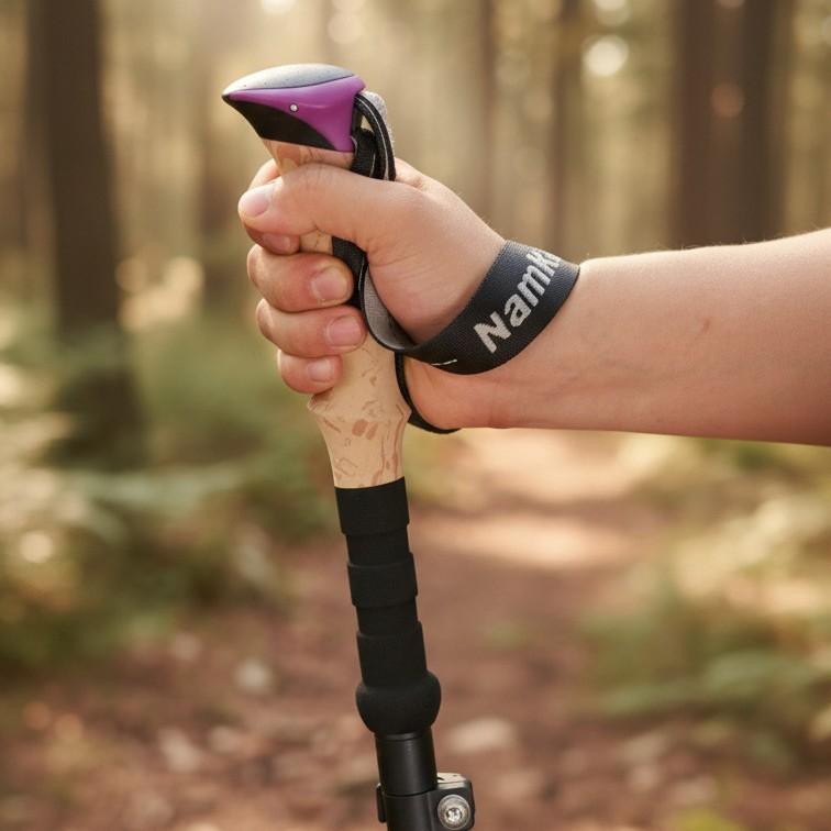 Namkabaw Ultra Light 6061 Aluminum Alloy Hiking Cane Foldable Hiking Cane Outdoor Hiking Cane