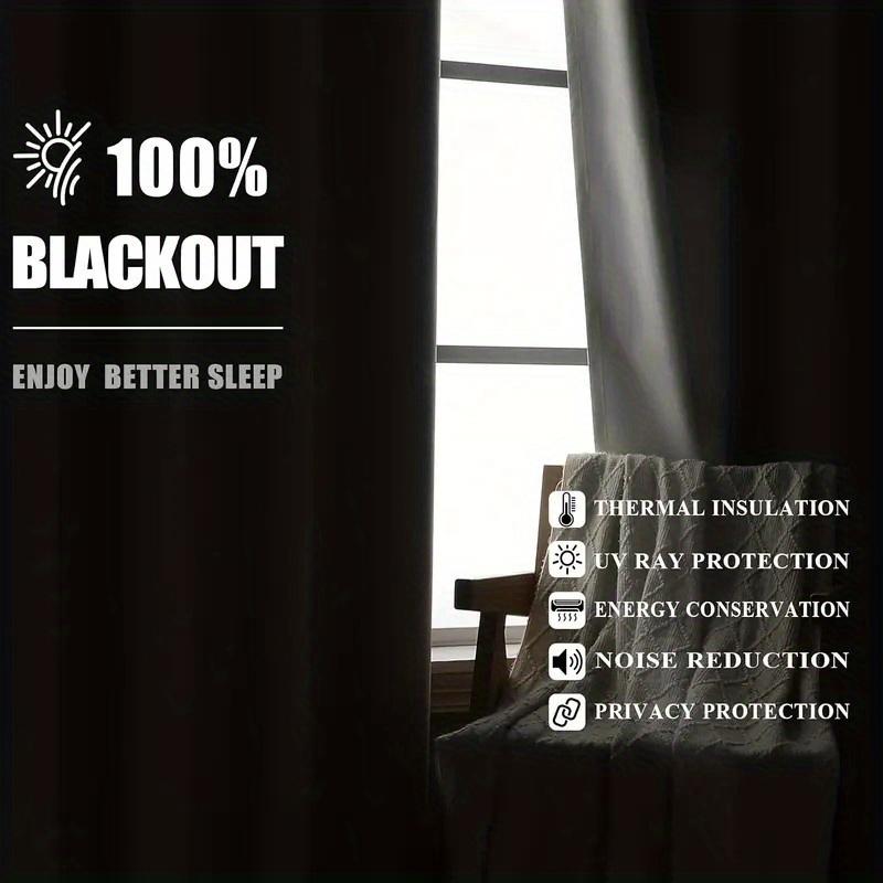 1 piece, solid color polyester material film lining, modern romantic style, 100% blackout curtains, darkening the interior, top pole hanging method, suitable for bedrooms, dining rooms, living rooms, kitchens