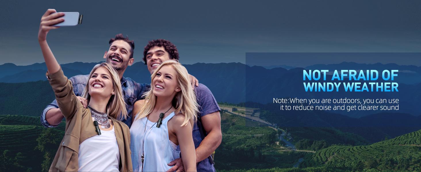 2pcs Professional Wireless Lavalier Lapel Microphone for iPhone, iPad - Cordless Omnidirectional Condenser Recording Mic for Interview Video Podcast Vlog,YouTube,TikTok