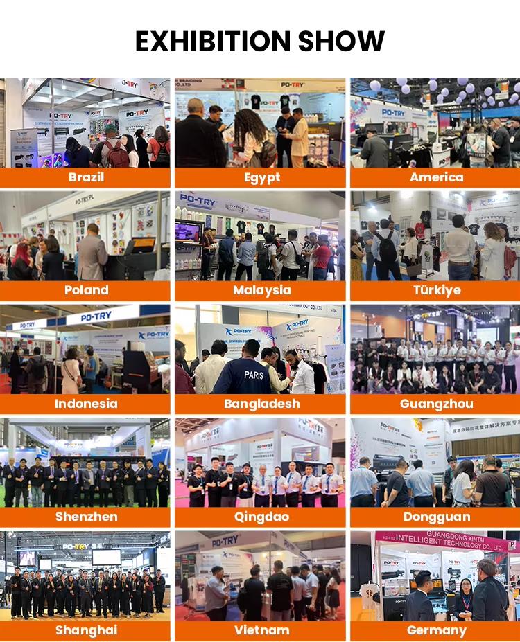 PO-TRY DTF Printer for POD Business White Ink Heat Transfer Machine for Custom T-Shirts Hoodies Apparel