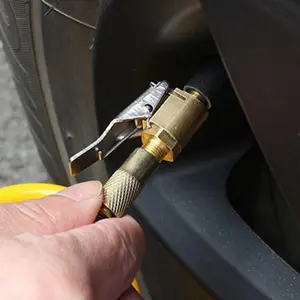 Automotive Inflatable Pump Connector: Quickly Fill Your Tires with a Press-on Nozzle! Tyre Inflator Car Tire Inflator